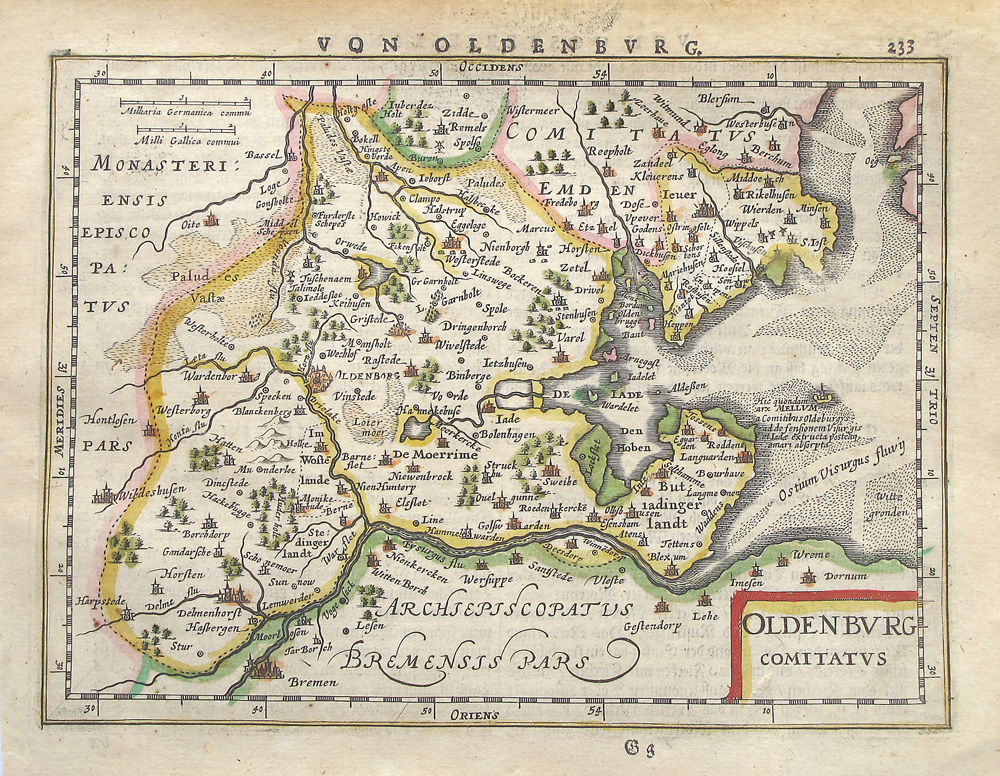 Mercator/Janssonius: Oldenburg Comitatus. 1651